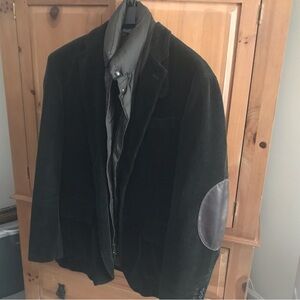 Polo Ralph Lauren Olive Green Corduroy Sport Coat Blazer w/Down Vest  44R